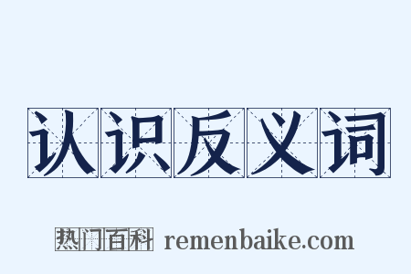 认识反义词是什么意思的图片
